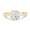 Thumbnail Image 3 of 1-1/2 CT. T.W. Certified Lab-Grown Diamond Cushion-Shaped Frame Engagement Ring in 14K Gold (F/SI2)