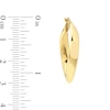 Thumbnail Image 2 of 28.0mm Wavy Hoop Earrings in 10K Gold