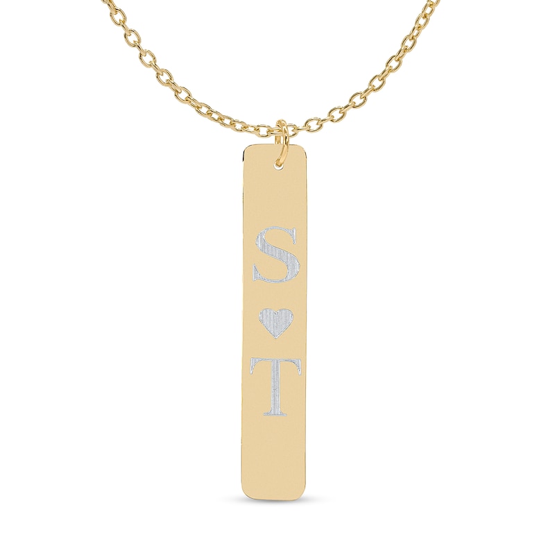 Vertical Bar Drop Necklace 14k Yellow Gold-plate on Sterling Silver Vertical Bar Drop Necklace 14k Yellow Gold-plate on Sterling Silver