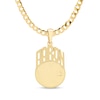 Thumbnail Image 0 of Engravable Name and Number Baseball Pendant in Sterling Silver with 14K Gold Plate (1 Line & Number)