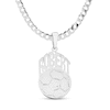 Thumbnail Image 0 of Engravable Name and Number Soccer Ball Pendant in Sterling Silver (1 Line & Number)