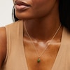 Thumbnail Image 2 of 8.0mm Jade and Diamond Accent Pendant in 10K Gold