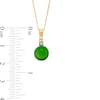 Thumbnail Image 3 of 8.0mm Jade and Diamond Accent Pendant in 10K Gold