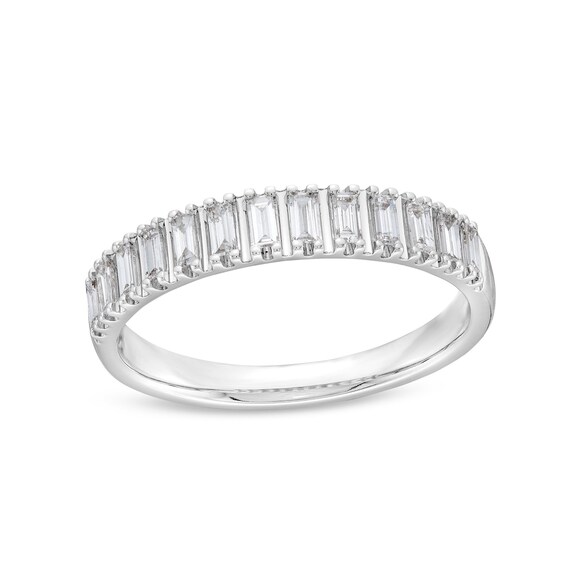 1/3 CT. T.w. Baguette Diamond Thirteen Stone Anniversary Band in 14K White Gold