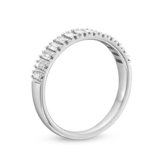 1/3 CT. T.w. Baguette Diamond Thirteen Stone Anniversary Band in 14K White Gold