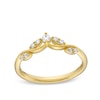 Thumbnail Image 1 of 1/6 CT. T.W. Diamond Contour Leaf Vine Anniversary Band in 10K Gold