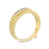 Thumbnail Image 3 of 1/8 CT. T.W. Diamond Five Stone Ribbed Anniversary Band in 10K Gold