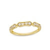 Thumbnail Image 1 of 1/4 CT. T.W. Baguette and Round Diamond Bamboo Vintage-Style Stackable Anniversary Band in 10K Gold