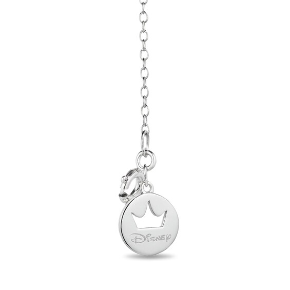 Enchanted Disney Majestic Princess Diamond Accent Castle in Glass Dome Pendant in Sterling Silver and 10K Rose Gold