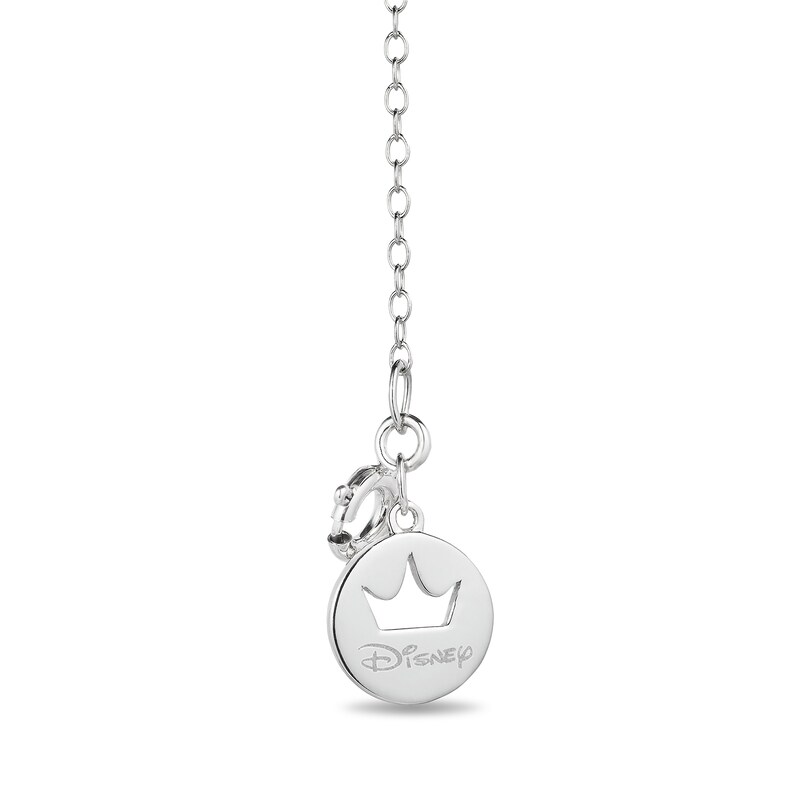 Main Image 2 of Enchanted Disney Majestic Princess Diamond Accent Castle in Glass Dome Pendant in Sterling Silver and 10K Rose Gold