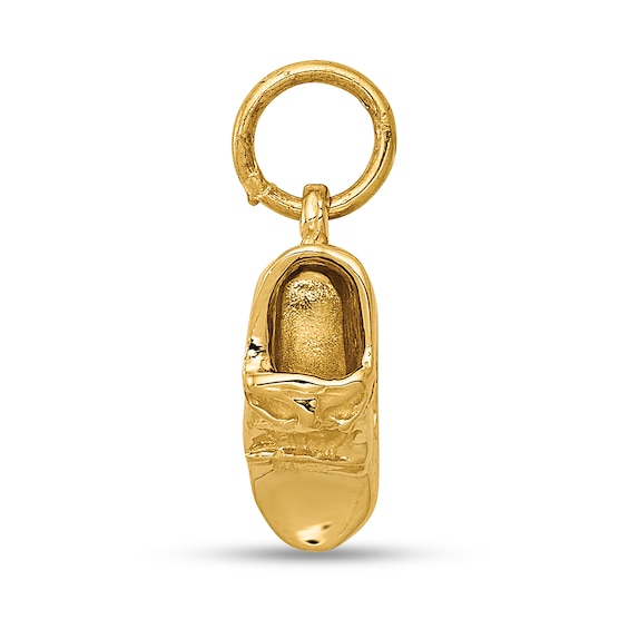 Baby Shoe Charm in Solid 14K Gold
