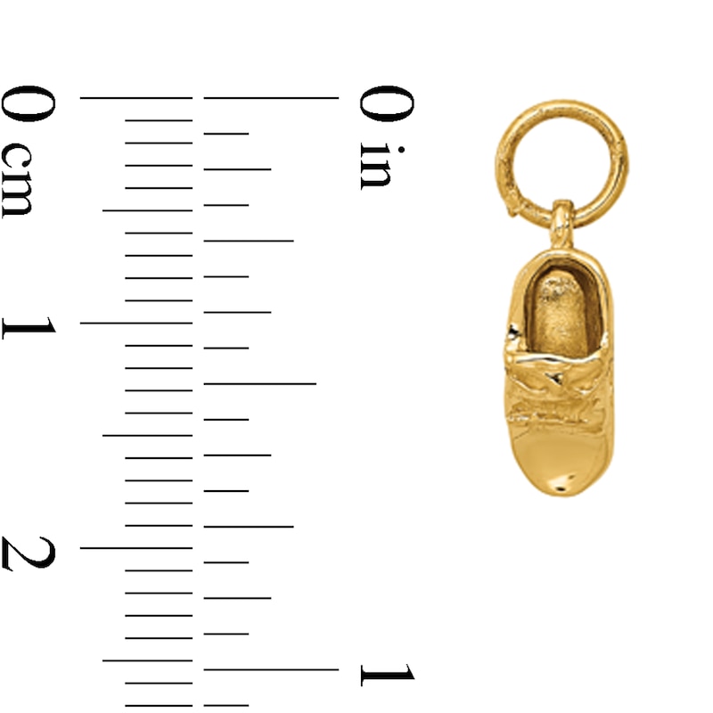 Main Image 2 of Baby Shoe Charm in Solid 14K Gold