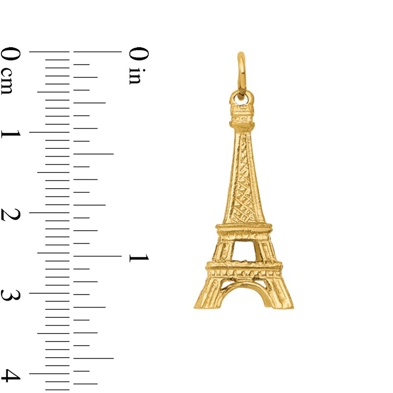 Main Image 2 of 3-D Eiffel Tower Charm in Hollow 14K Gold