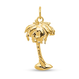 Palm Tree Charm in Solid 14K Gold