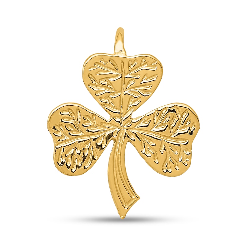 Main Image 1 of Shamrock Charm in Solid 14K Gold