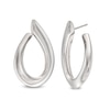 Thumbnail Image 1 of 31.8mm Curved Oval Hoop Earrings in Hollow Sterling Silver