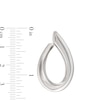 Thumbnail Image 3 of 31.8mm Curved Oval Hoop Earrings in Hollow Sterling Silver