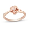 Thumbnail Image 1 of Enchanted Disney Belle Diamond Accent Rose Ring in 10K Rose Gold
