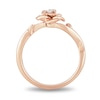 Thumbnail Image 3 of Enchanted Disney Belle Diamond Accent Rose Ring in 10K Rose Gold