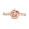 Thumbnail Image 4 of Enchanted Disney Belle Diamond Accent Rose Ring in 10K Rose Gold