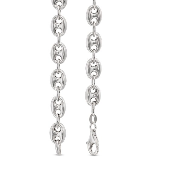 7.8mm Puffy Mariner Chain Bracelet in Hollow Sterling Silver - 7.5"