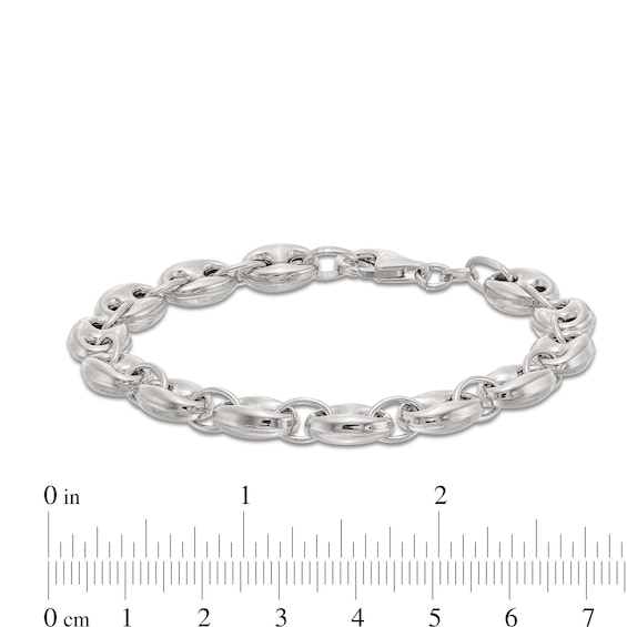 7.8mm Puffy Mariner Chain Bracelet in Hollow Sterling Silver - 7.5"