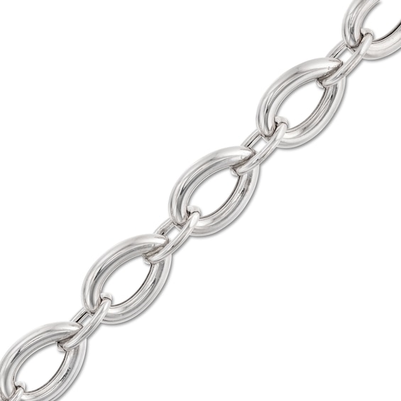 15.0mm Pear-Shaped Link Chain Bracelet in Hollow Sterling Silver - 8.25"