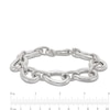 Thumbnail Image 4 of 15.0mm Pear-Shaped Link Chain Bracelet in Hollow Sterling Silver - 8.25"