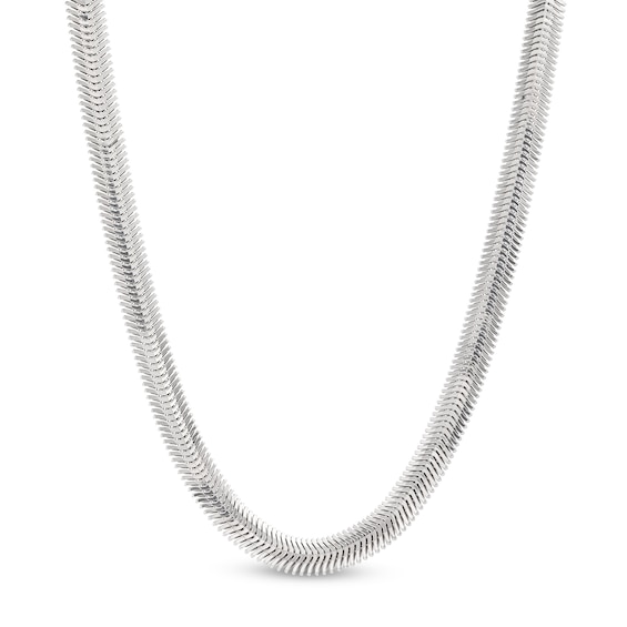 6.3mm Diamond-Cut Snake Chain Necklace in Hollow Sterling Silver - 18"