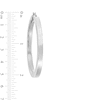 Thumbnail Image 3 of 50.0mm Square Tube Hoop Earrings in Hollow Sterling Silver