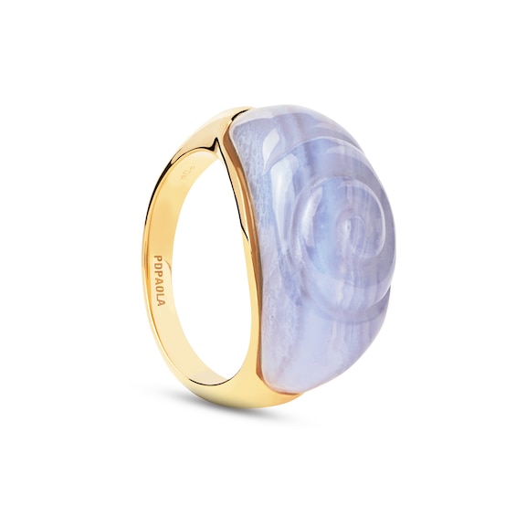 PDPAOLAâ¢ at Zales Blue Agate Shell Ring in Sterling Silver with 18K Gold Plate