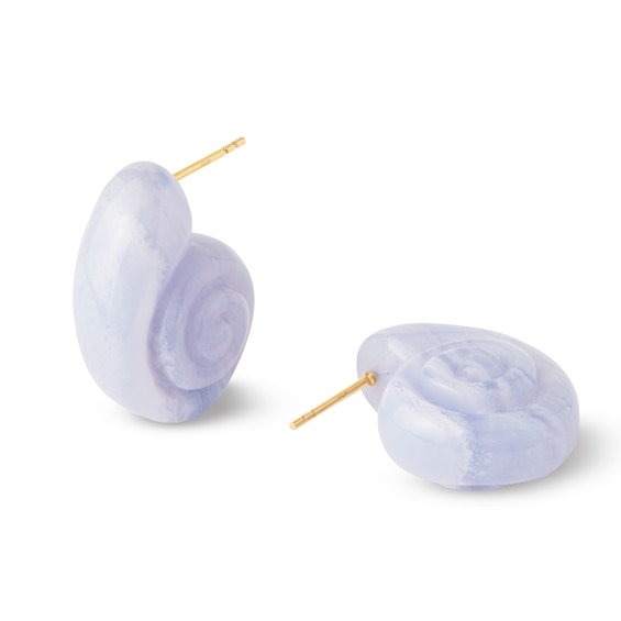 PDPAOLAâ¢ at Zales Blue Agate Shell Earrings in Sterling Silver with 18K Gold Plate