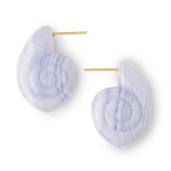 PDPAOLAâ¢ at Zales Blue Agate Shell Earrings in Sterling Silver with 18K Gold Plate