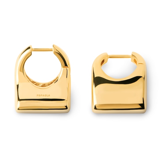 PDPAOLA⢠at Zales 20.0mm Ibiza Hoop Earrings in Sterling Silver with 18K Gold Plate