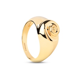 PDPAOLA™ at Zales Shell Ring in Sterling Silver with 18K Gold Plate