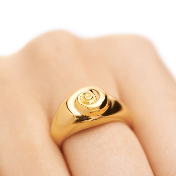 PDPAOLAâ¢ at Zales Shell Ring Sterling Silver with 18K Gold Plate