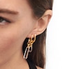 Thumbnail Image 3 of PDPAOLA™ at Zales ICONS White Quartz Medium Teardrop Dangle Single Hoop Earring in Sterling Silver with 18K Gold Plate