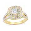 Thumbnail Image 1 of 2 CT. T.W. Princess-Cut Certified Lab-Grown Diamond Frame Split Shank Engagement Ring in 14K Gold (F/VS2)