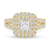 Thumbnail Image 3 of 2 CT. T.W. Princess-Cut Certified Lab-Grown Diamond Frame Split Shank Engagement Ring in 14K Gold (F/VS2)