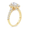 Thumbnail Image 2 of 2-1/2 CT. T.W. Pear-Shaped Certified Lab-Grown Diamond Frame Engagement Ring in 14K Gold (F/VS2)