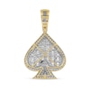 Thumbnail Image 3 of 1 CT. T.W. Baguette and Round Diamond Spade Necklace Charm in 10K Gold