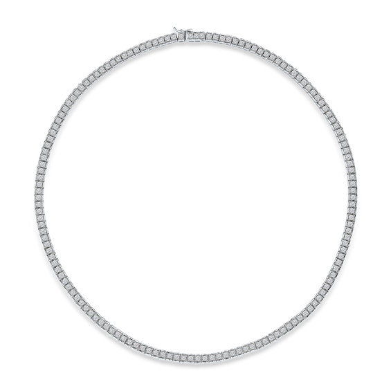 10 CT. T.w. Certified Lab-Grown Diamond Tennis Necklace in 10K White Gold (F/Si2) - 20â