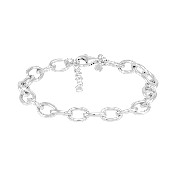 7.5mm Oval Rolo Chain Bracelet in Hollow Sterling Silver - 8.25"