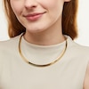 Thumbnail Image 2 of 6.0mm Reversible Omega Chain Necklace in Hollow Sterling Silver and 24K Gold Plate - 17"