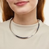 Thumbnail Image 3 of 6.0mm Reversible Omega Chain Necklace in Hollow Sterling Silver and 24K Gold Plate - 17"