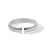 Thumbnail Image 1 of 11.0mm Ribbed Open Cuff Bangle in Hollow Sterling Silver