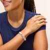 Thumbnail Image 2 of 11.0mm Ribbed Open Cuff Bangle in Hollow Sterling Silver