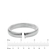 Thumbnail Image 3 of 11.0mm Ribbed Open Cuff Bangle in Hollow Sterling Silver