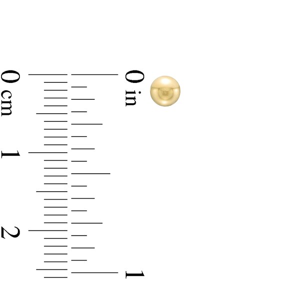4.0mm Ball Stud Earrings in Hollow 14K Gold