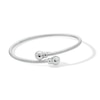 Thumbnail Image 1 of Ribbed Ball-Ends Bypass Bangle in Hollow Sterling Silver